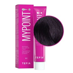 TEFIA Mypoint 4.7 Перманентная крем-краска для волос / Брюнет фиолетовый, 60 мл