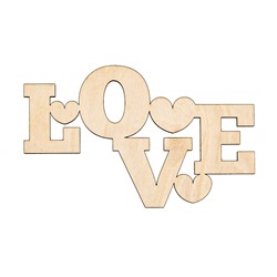 Декоративная табличка "Love" (с сердечками)