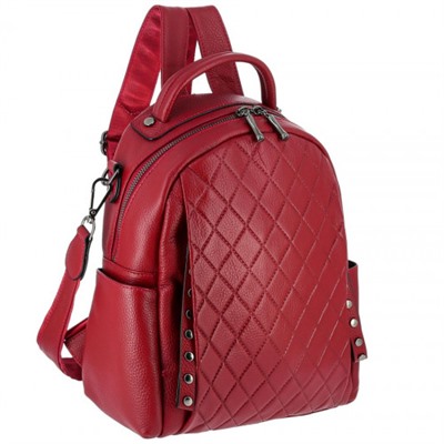 Женский кожаный рюкзак 77258 RED