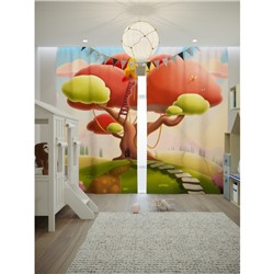 Фотошторы «Домик на дереве», размер 150 × 260 см, димаут