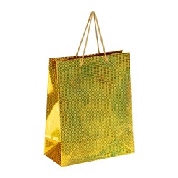 Пакет подарочный ArtSpace 18х23х10см (Hm_39818) желтый, голография
