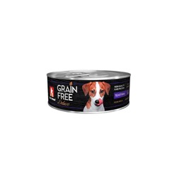 Влажный корм GRAIN FREE  ягнёнок, для собак, ж/б, 100 г