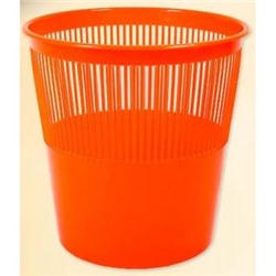 Корзина для бумаг 12 литров пластиковая оранжевая флуоресцентная S 99303-4 Schreiber {Россия}