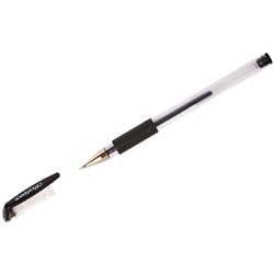 Ручка гелевая OfficeSpace 0.5мм черная (GLL10_1331) прозрачный корпус, грип