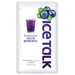 Напиток со вкусом черники Bluebery Ade Ice Talk, Корея, 190 мл