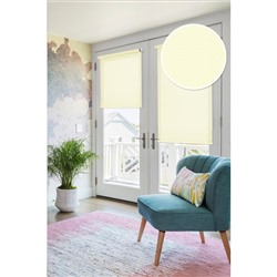 Рулонная штора на балконную дверь, 52х215 см, цвет светлый лимон