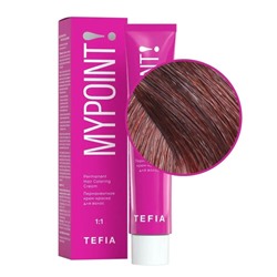 TEFIA Mypoint 5.4 Перманентная крем-краска для волос / Светлый брюнет медный, 60 мл