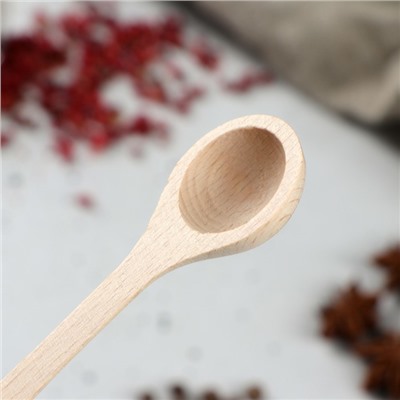 Ложка деревянная чайная, 15 см, массив бука