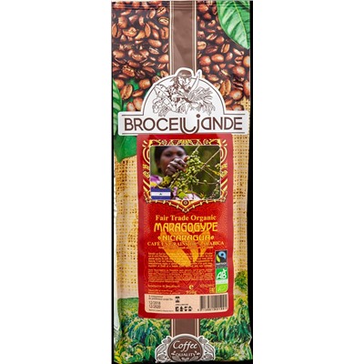 CAFE DE BROCELIANDE. Maragogype Nicaragua (зерновой) 950 гр. мягкая упаковка
