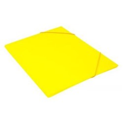 Папка на резинке А4 Double Neon DNE510YEL 0.5 мм желтая, корешок 30мм (1131608) Бюрократ {Россия}