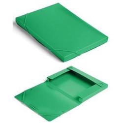 Папка-короб на резинке А4 -BA25/05GRN пластиковый 0,5мм зеленый, корешок 25мм (816202) Бюрократ {Россия}