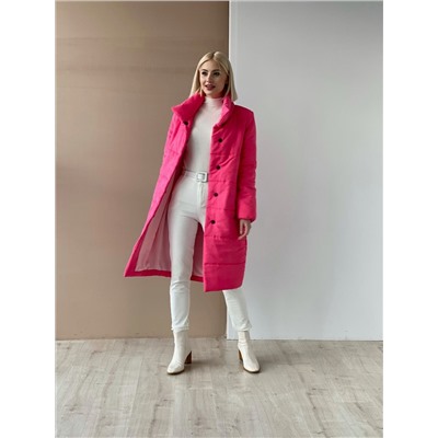 4960 Пальто утеплённое стёганое Premium розовое