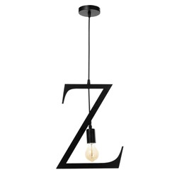 Светильник "Алфавит Z" E27 40Вт черный 36х26 см