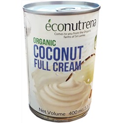 Кокосовые сливки органические 30% Econutrena, 400 мл.