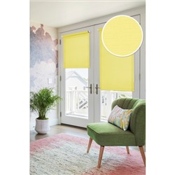 Рулонная штора на балконную дверь, 52х215 см, цвет жёлтый