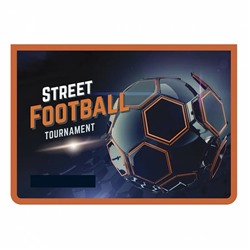 Папка для тетрадей А4, молния сверху (ПМ-А4-29) "Street football"