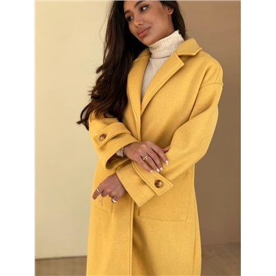 6037 Пальто-оверсайз с накладными карманами Primrose Yellow