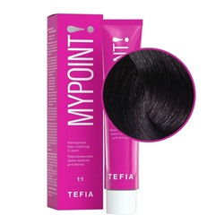 TEFIA Mypoint 5.85 Перманентная крем-краска для волос / Светлый брюнет коричнево-красный, 60 мл