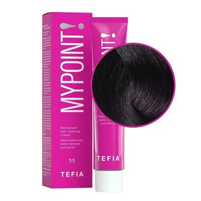 TEFIA Mypoint 5.85 Перманентная крем-краска для волос / Светлый брюнет коричнево-красный, 60 мл